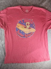 UFO Alien "I Need Some Space" Funny T-Shirt Size XL Red Distressed