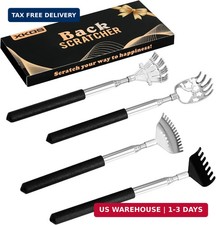 XKOS 4-Pack Telescoping Back Scratcher with Rubber Handles  Box Black