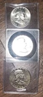 Franklin Silver Half Dollar Set Of Three (59,60,63) 1.085oz Silver Total.