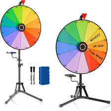 24 Inch Prize Wheel, Spinning Wheel for Prizes with Tripod Stand  Adjustable 55