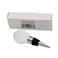 Stainless Steel AANRAKU FLAT TOP Wine Bottle Stopper FINDING Add  FUSED GLASS