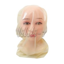 Transparent Latex Bag Hood with Breathing Hole Rubber Mask Fetish Breath Control