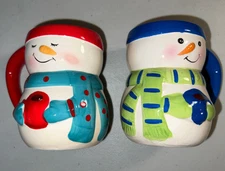 Bay Island Christmas Snowman Hot Cocoa Coffee Mug Cup Ceramic Set Of 2