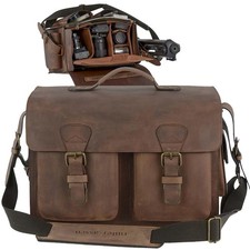 Ruitertassen Fototasche Leder XL Kameratasche ranger braun aus Sattelleder