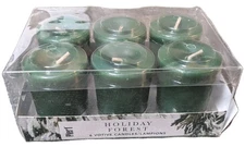 Pier 1 Holiday Forest 6 Pack Candle Votives Green Unused Scented 
