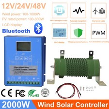 2KW Bluetooth MPPT Charge Controller Boost Regulator for Solar &Wind 12V/24/48V