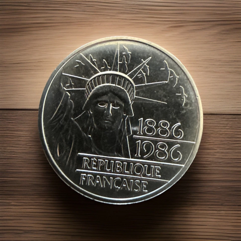 Estatua de la Libertad 1986 100 aniversario 100 francos - 0,95 plata 30 g Foto 3 de 4