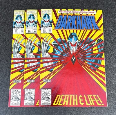 Darkhawk #25 1993 Red Foil Cover Marvel Comic Book 3 Piece Lot Unread
