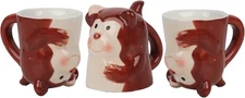 Servette Home Cute Upside Down Espresso Mini Coffee Mug Set of 3