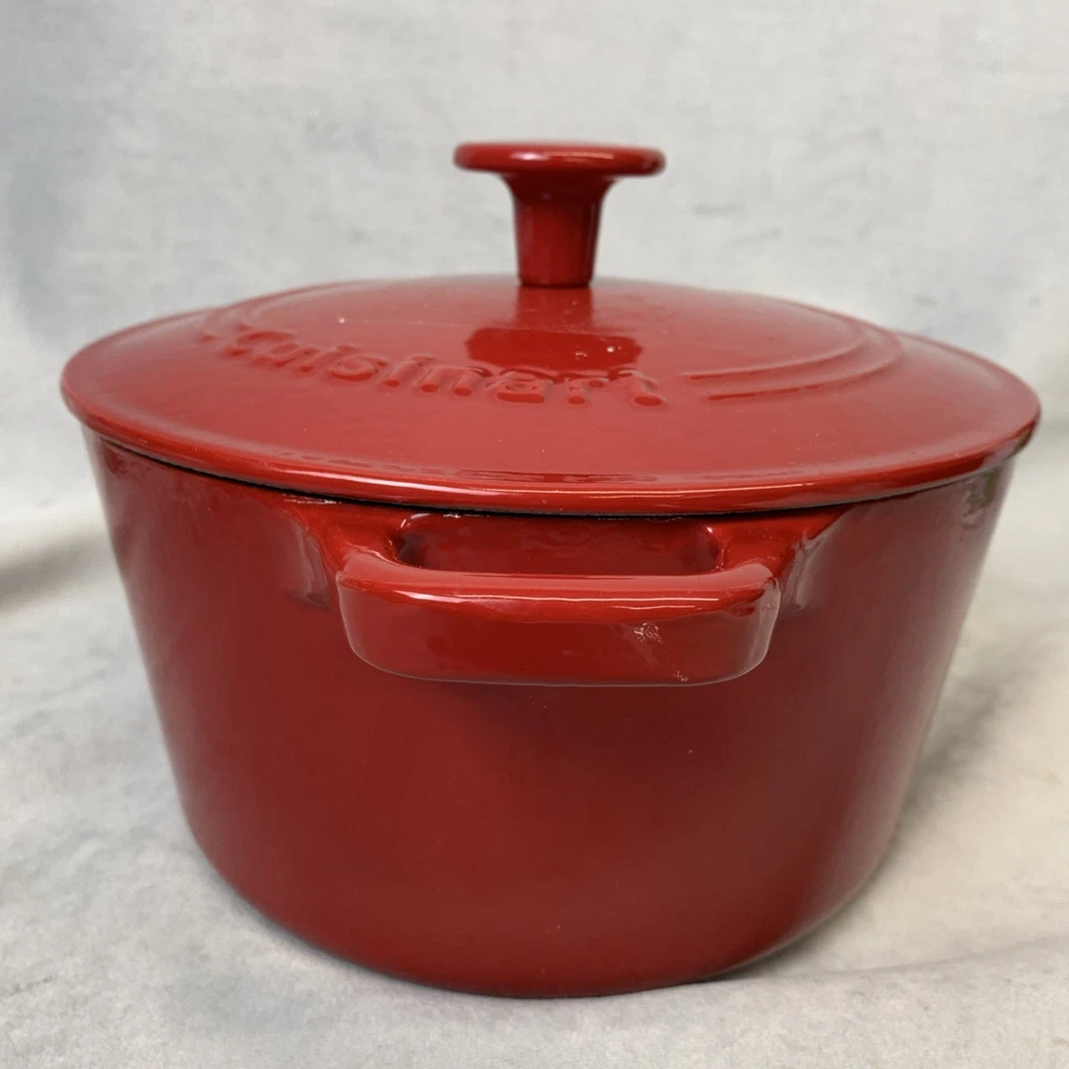 Cuisinart Dutch Oven Roaster Pot Enameled Cast Iron 3 Qt. Red - image 3 of 4