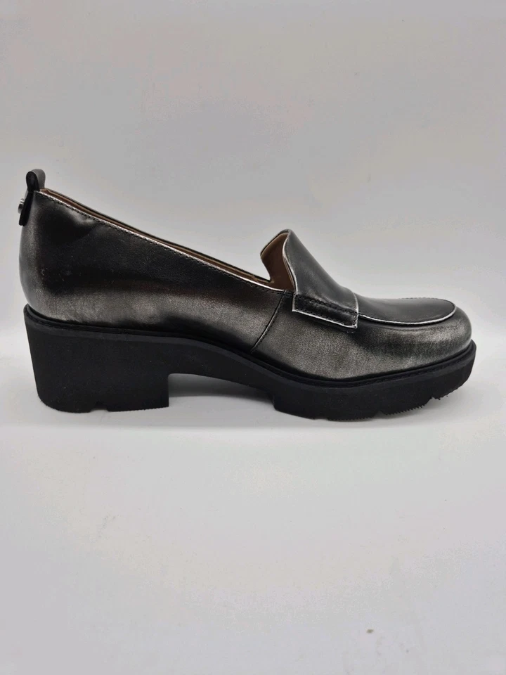 Zapatos Mocasines Naturalizer Para Mujer Talla 7.5 Cuero Negro/Gris Grueso Darry 375 Foto 4 de 4