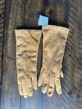 Vintage Coach Soft Suede Gloves 7 Y2K Cashmere Lined As Is