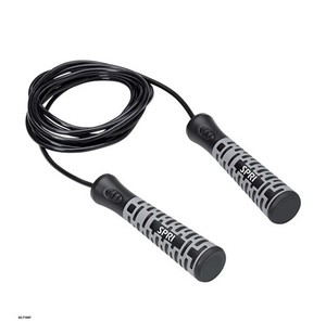 SPRI Sure Grip Black 9 ft Adjustable Speed Rope for Home Exercise/Workout Gym