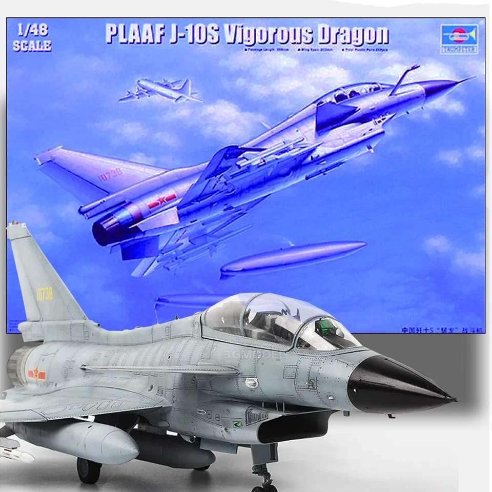 PLAAF J-10S VIGOROUS DRAGON 1:48 TRUMPETER COD.02842 - Immagine 2 di 3