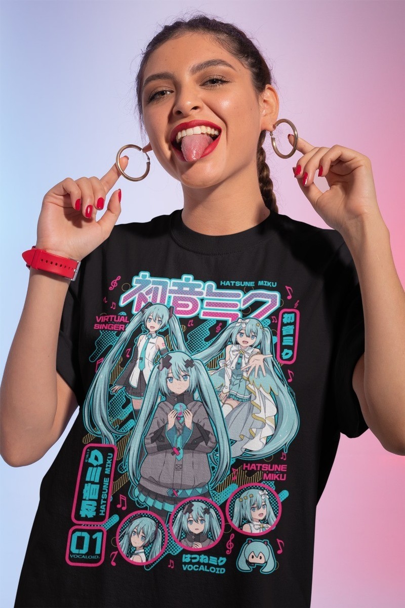 Unisex All sizes Hatsune Miku T-Shirt Anime Girl Kawaii Project