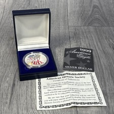 1999 American Eagle Silver Dollar Coin Painted Collector