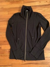 Lululemon Women's Black Daily Full Zip Turtleneck Running Yoga Jacket Sz 6