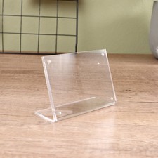 Acrylic Desktop Display Frame Table Card Sign Collection Photo Protection Holder