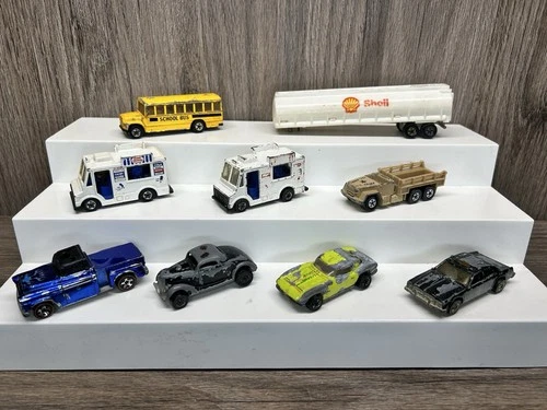 Vintage Mattel Hot Wheels Cars Lot Of 9 Vehicles 1970's - 1980s