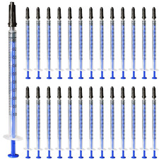100 Pack Plastic Syringe with Cap, 1Ml 1Cc Syringe without Needle, Non-Sterile,