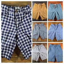 Old Navy Boys Shorts Lot Size 8 Medium Lightweight Poplin Elastic Waist 7 Pairs