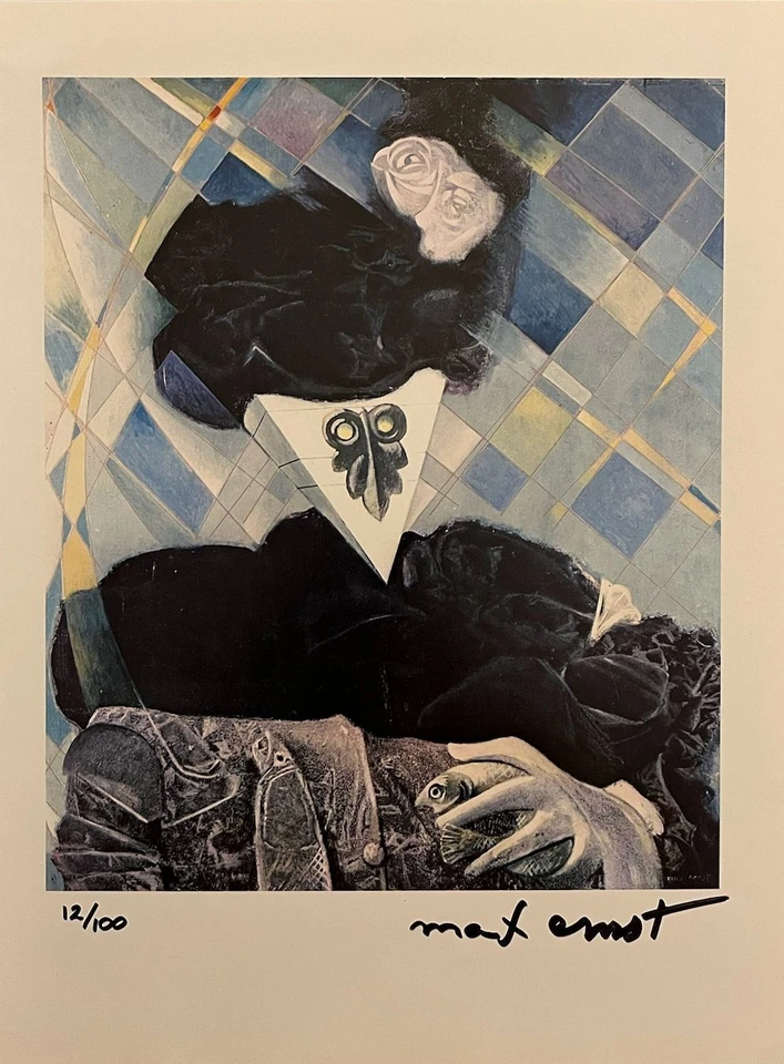 Max Ernst, litografía original firmada a mano con certificado de autenticidad y valoración de $3,500 Foto 2 de 4