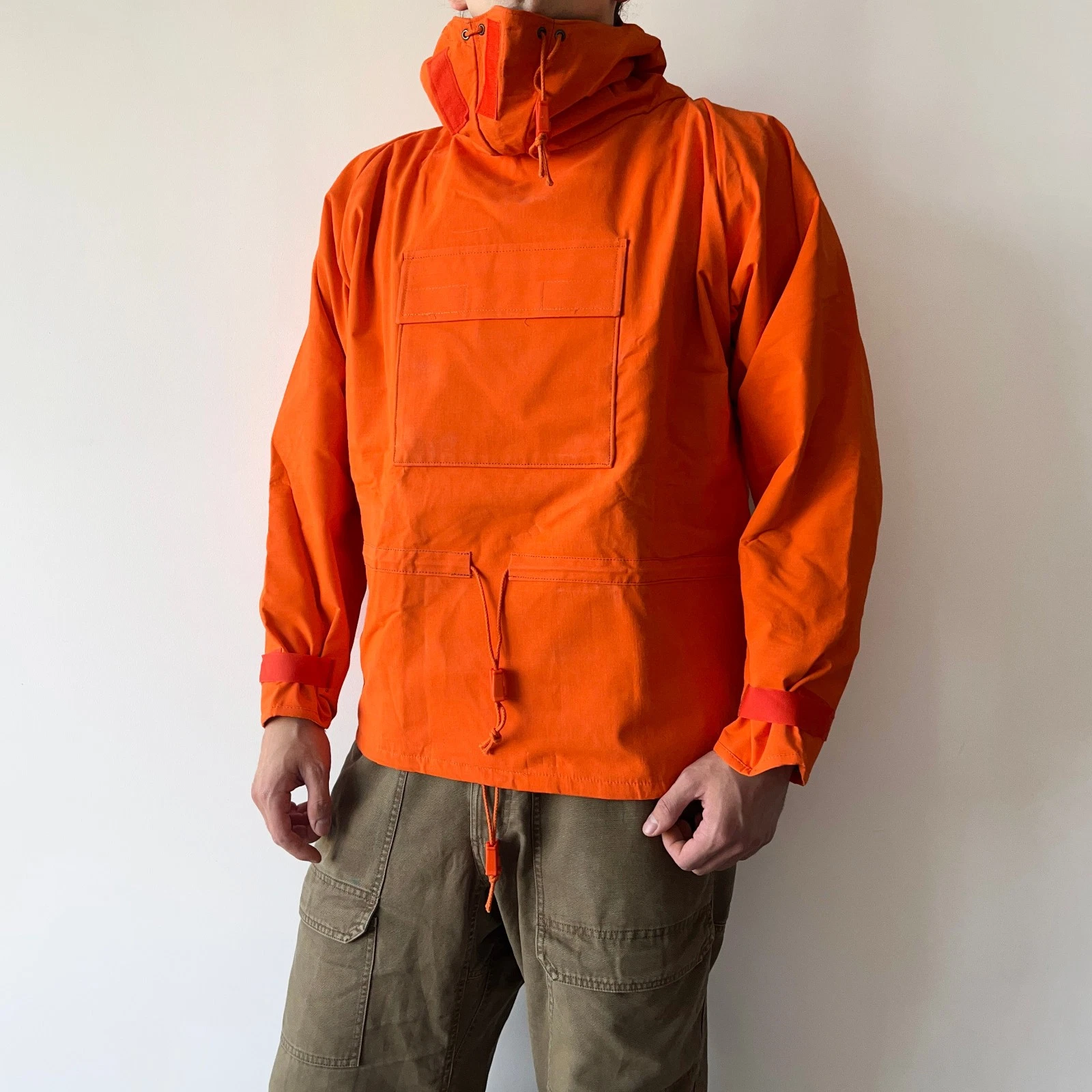 80s Vintage German Army NBC Chemical Protective Orange Smock Jacket Pants S-M