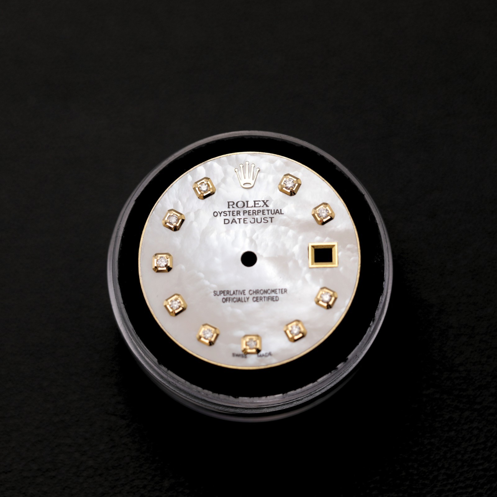 Rolex 36mm Quadro Bianco MOP Personalizzato Con Diamanti Per Orologi Datejust