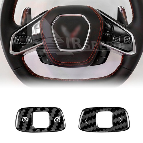 For Corvette C8 20-2024 Volume Control Button Cover BLACK REAL HARD Carbon Fiber - Bild 1 von 8