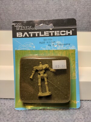 BattleTech VL2T Vulcan 20-886 Ral Partha Miniature Blue Card