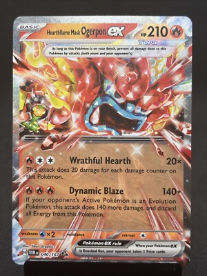 Hearthflame Mask Ogerpon EX 040/167 Pokemon Card Twilight Masquerade TCG | eBay Hearthflame Mask Ogerpon EX 040/167 Pokemon Card Twilight Masquerade TCG | eBay