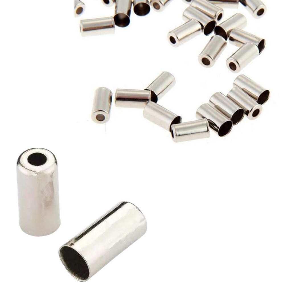 25/50/100Pcs Alloy Inner Wire Cable End Caps For Bicycle Brake & Gear Cables - Silver Ferrules Crimps 5 thumbnail image