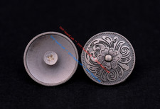 Set of 10 Western Cowboy Cowgirl Flower Engraved Horse Bridle Saddle Belt Concho