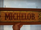 VINTAGE MICHELOB BEER TAVERN BAR SIGN STAINED GLASS LooK  DECOR MANCAVE