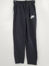 Nike Juniors Unisex Kids Pants Size L Large 23x26 Black Sweatpants Cotton Blend