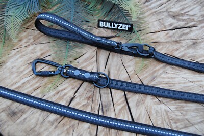 XL V-Leine Grip + reflektiered verstellbar 20mm x 3m Grau Twist-Lock Sicherheit