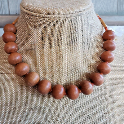 African- Handmade -Wooden Beaded Necklace- Bown - Ghana i | eBay