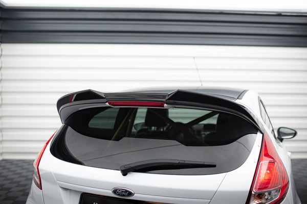 Spoiler CAP FüR Ford Fiesta ST Mk7 Facelift Schwarz Hochglanz Heckspoiler Dach-image