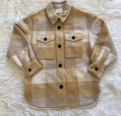 Isabel Marant Etoile Harveli Coat Check Plaid Jacket Button Shirt