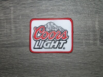 Coors Light American Beer Red/White/Silver Embroidered Iron On Patch 3'' x 2.25''