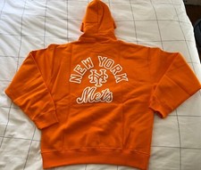 Aime Leon Dore ALD / New York Mets Big Logo Hoodie in Oriole (Orange) Size XL