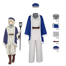 Hot Selling Falin Cosplay Anime Blue Simplicity Magician Costume Coat Pants