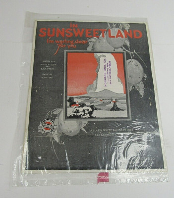 VTG Music Sheet In Sunsweetland I'm Waiting Dear For You