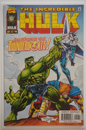 INCREDIBLE HULK 449, 1ST THUNDERBOLTS, BEAUTIFUL UNREAD 9.8 NM/MINT WHITE PAGES