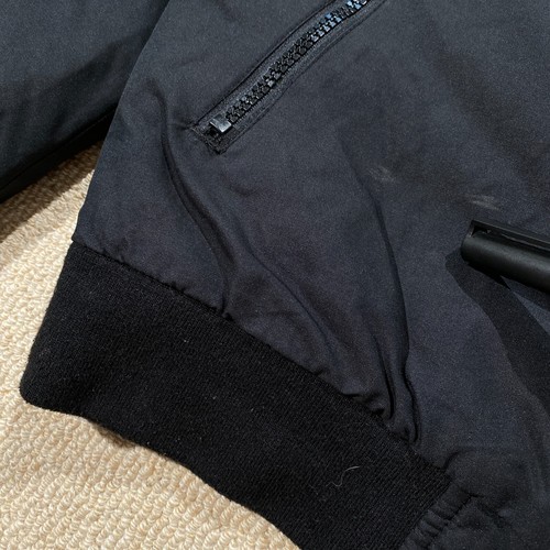 Wrangler Bomberjacke Herren Large Slim Fit Schwarz Shell Windbreaker USA - Bild 3 von 10
