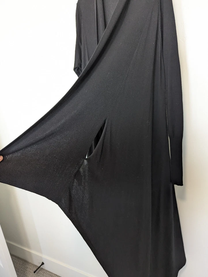 Cárdigan Ted Baker London Kristo para mujer talla 3/6-8 negro cascada palangre Foto 4 de 4