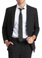 Kenneth Cole 40RL Men's Black 100 Wool 2 Button Blazer Sport Coat Jacket NWT