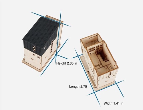 Youngmodeler Hobby Wooden Model Kits mini Small Compact House - Picture 7 of 9