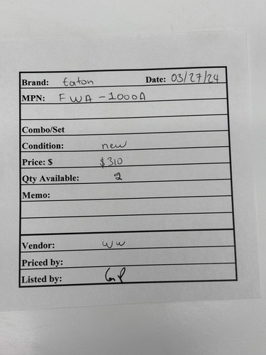 Eaton FWA-1000A Bussman Semiconductor Fuse (No Box) - Picture 5 of 5