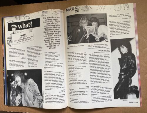 Rock Beat Magazine July 1989 Tesla/Motley Crue/Warrant/Def Leppard/Ratt/Vixen - Picture 15 of 24